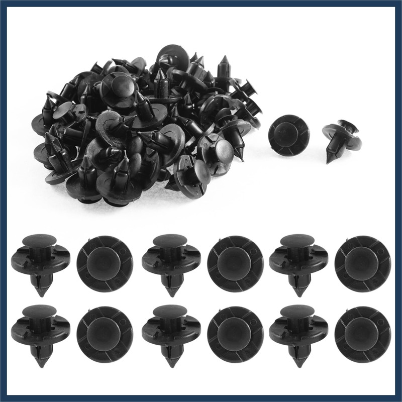 INFINAUTO 50 x 8mm Hole Plastic Rivets Fastener Push Clips
