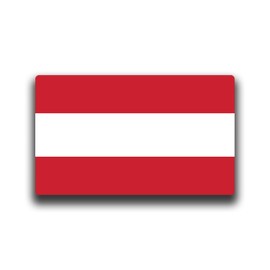 World Country Flag Decal Stickers - Two Pack - for Cars Windows Bumpers Laptops Tablets Tumblers Cups Walls (Austria)