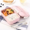 Bento Lunch Box for Adults and Kids, Wheat Straw Meal