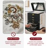 AKOZLIN Jewelry Box Organizer Functional Leather Jewelry Storage Case for