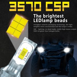 AQJ For Polaris New ATV/UTV, Three (3) Prong 30/30 Watt Headlamp Light Bulb,4030061#