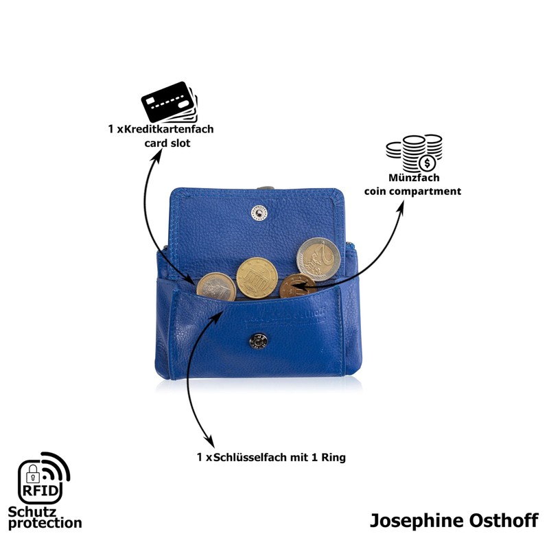 Josephine Osthoff Key Case Leather Women's Key Bag Coin Purse