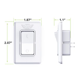 Leisure LED Modern Single SPST On-Off Switch with Bezel, 12-Volt, for RV, Trailer, Camper, with Label Sticker (White)