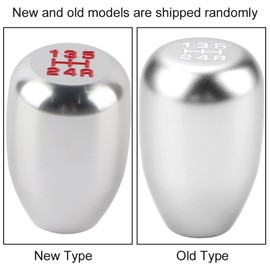 FTVOGUE Shifter Adapter Universal 5 Speed Gear Lever Stick with 3 Adapters 8/10/12 mm (Silver)