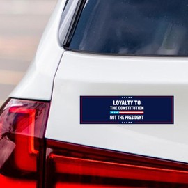 Loyalty to Constitution Magnet, Resist Hate Magnet, Anti-Trump, Resist Racism Car Decal, Resist Fascism - 10" x 3"
