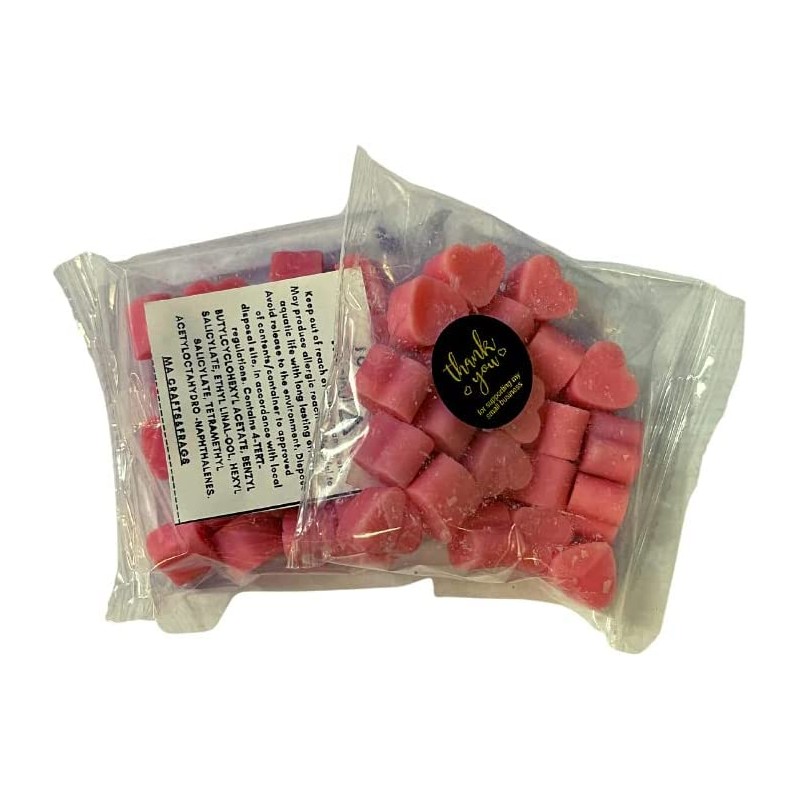 20 x Highly Scented Wax Melts Mini Hearts Handmade, Cruelty