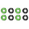 Fracture Skateboards Dual Coloured Skateboard Bearings Abec 7 Green Black
