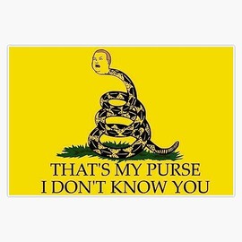 That's My Purse Libertarian Sticker Vinyl Decal Bumper Sticker 5"
