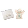 MaMeMi Worry Stone Beech Wood in Guardian Angel Shape and