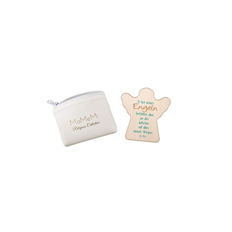 MaMeMi Worry Stone Beech Wood in Guardian Angel Shape and