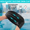 Long Hair Swim Cap for Women Men with 3D Ear