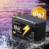 GOLDENMATE 12V 10Ah LiFePO4 Lithium Battery, 5000+ Deep Cycles, IP67
