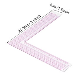 Watris Veiyi Schneiderlineal, L-Square 90 Grad Lineal Nähen, Patchwork Lineal, Nählineal Kurvenlineal Schneiderbedarf, Handmaß zum Nähen