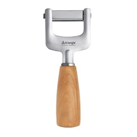 Triangle Julienne Cutter Mood - Ultra-Sharp Stainless Steel - Cherry Wood Handle - Cuts Firm Vegetables for Veggie Noodles, Salads & More - Dishwasher Safe