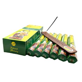 Govinda Attract Money Incense Sticks & Holder Bundle (120 Sticks, 2 Packs)