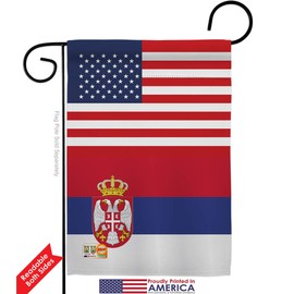 Americana Home & Garden World Cup Serbia Friendship Wall American Flag Banner Pack Patio Porch Lawn Garden Outdoor Decorations Tapestry FIFA Gifts Team Qatar Trophy Soccer Game Football, Made in USA