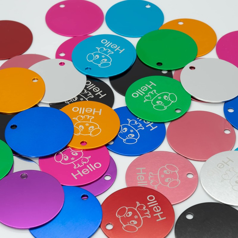 Round Aluminum Engraving Blanks Tags Stamping Blanks 25pcs Diameter 4cm