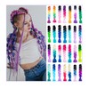 prinfantasy Braided Ponytail Hair Wigs, Colour Gradient Braid, Synthetic Braided