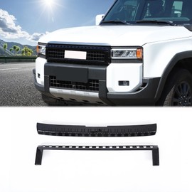 Heutamo Front Bumper Grille Upper Grill Trim Cover Compatible with Toyota Land Cruiser Prado 250 J250 LC250 2024 2025 Accessories, ABS Front Hood Center Grill Trim Accessories (Bright Black)