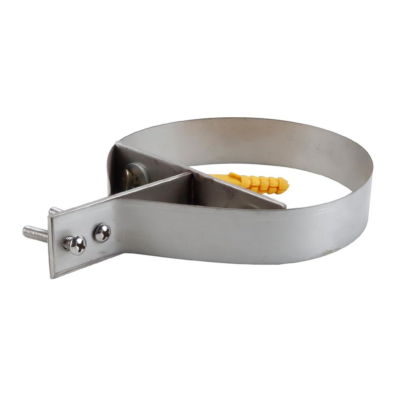 Durlo Chimney Pipe Bracket Metal Wall Strap Adjustable 125mm Diameter