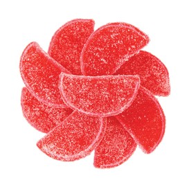 NY Spice Shop Fruit Slices Jelly Candy - 1 Pound Red Raspberry Candied Fruit - Fruit Candy Slices - Bulk Gummy Candy Slices - Old Fashioned Candy For Sweet Lovers