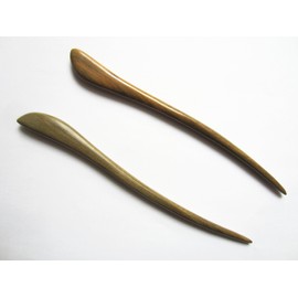 Myhsmooth Zz-gs-bt 2 Count Hair Sticks Natural Green Sandalwood Handmade Carved Hair Clip Shawl Hair Pins Pack of 2 Pcs:Swiming Fish