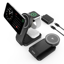 SODI Qi2 Compatible Magnetic 3-in-1 Wireless Charging Station