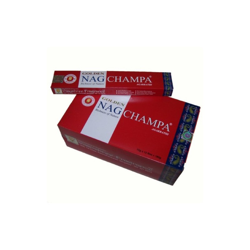 Räucherstäbchen Golden Nag Champa Grosspackung 12 Schachteln Wohnaccessoire Raumduft Deko