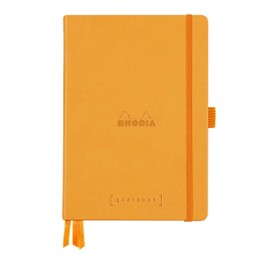 Rhodia 118584C Goalbook Notebook (DIN A5, 14.8 x 21 cm, Dot, Practical and Trendy, with Hard Cover, 90 g White Paper, 120 Sheets), Pack of 1, Orange