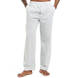 Inner Wish Men's Pajama Pant, Soft Mens Lounge Pants Sleep Bottoms with Pockets Drawstring, LIGHT GREY,L
