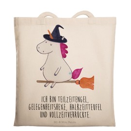 Mr. & Mrs. Panda Unicorn Witch Tote Bag, Gift, Beach Bag, Unicorns, Shopping Bag, Girlfriend, Bath Bag, Shoulder Bag, Fabric Bag