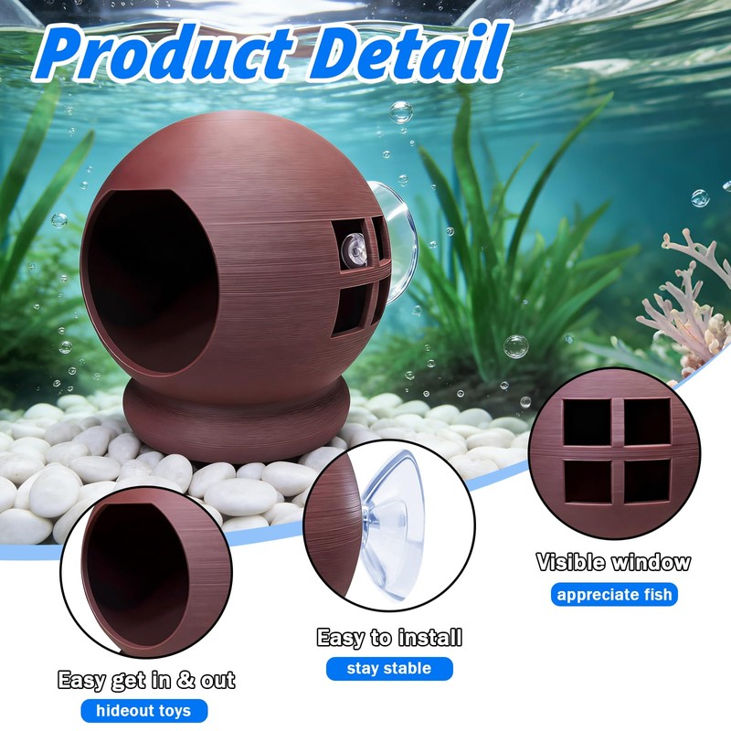 Betta Hammock & Floating Log - Natural 3D Printed Cozy