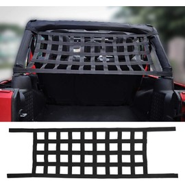 RT-TCZ Mesh Cargo Net, Car Roof Net Hammock for Jeep Wrangler YJ TJ JK JKU JL JLU 1987-2024