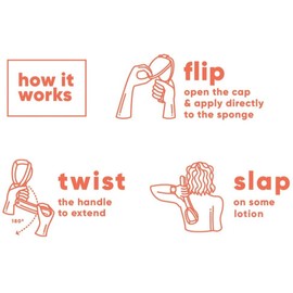 Bakslap Body Lotion Back Applicator for Self Use | Cream and Back Lotion Applicator for Women, Men, Ideal for Elderly | Extendable Long Handle Lotion Applicator for Back - Blue