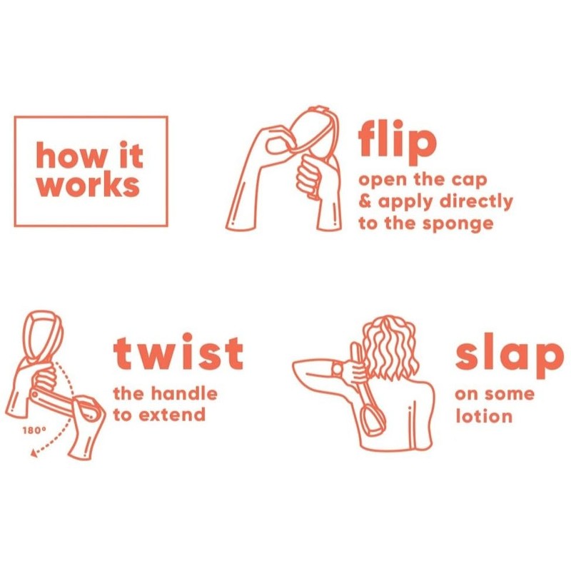 Bakslap Body Lotion Back Applicator for Self Use | Cream