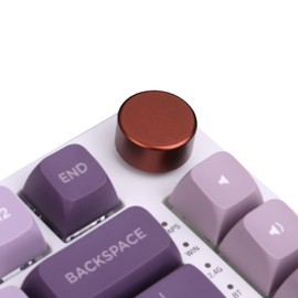 HELOIA Keyboard Knob Accessories, Suitable for IK75 PRO/GMMK PRO/NT75 Upgrade Knob, Titanium Alloy, Bright and Shiny, Mechanical Keyboard Upgrade Accessories (Brown)