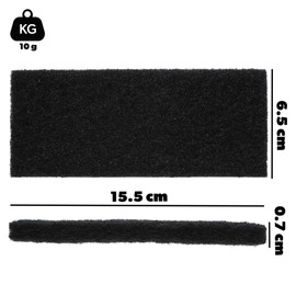 KADAX Activated Carbon Filter for Waste Containers, Carbon Filter, Carbon Filter, Charcoal Filter, Replacement Filter, Odour Filter for Compost Bin (Rectangular Set of 3)