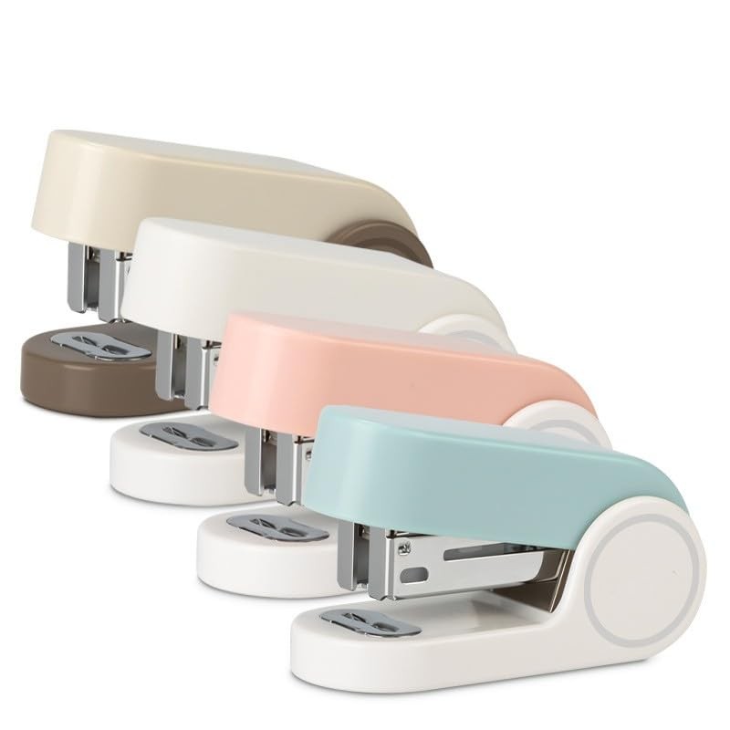 White Color Mini Stapler with 830 Staples,20 Sheet Office Desktop