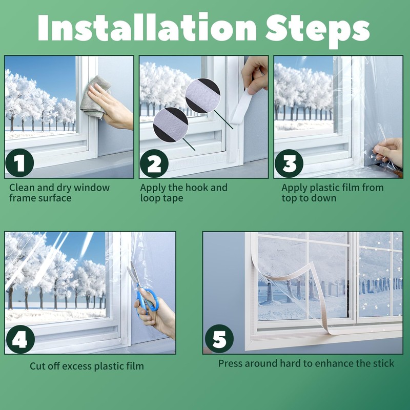 Memrita Window Insulation Kit,47'' x 63'' (120 x 160 cm)