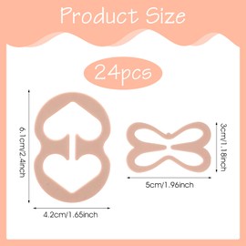 BOHUIZ 24 Pcs Bra Strap Holder Clips for Racerback, Anti-Slip Bra Clips to Make Racerback, Bra Strap Holders for Slipping, Adjustable Bra Strap Clips for Conceal Straps and Cleavage Control