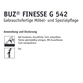 Buzil Möbelpflege Buz Finesse G542, gebrauchsfertig, 1 Stück = 300 ml Sprühdose