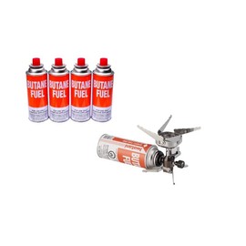 Iwatani Fore Winds Folding Compact Camp Stove with Premium Iwatani Butane 4-Pack