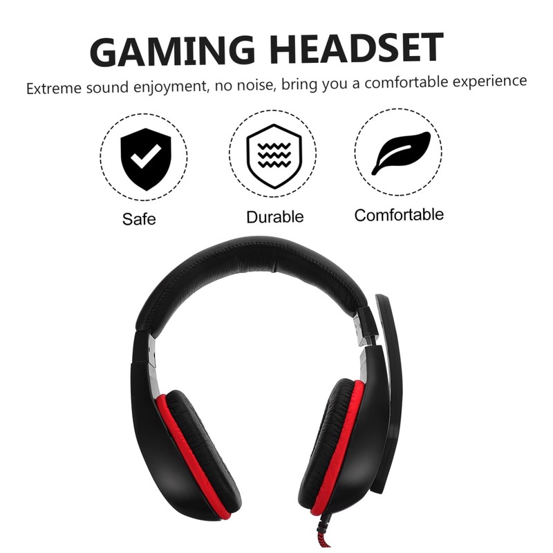 DOITOOL Gaming Headset Wired Over-Ear with Mic Comfortable Earmuffs Headband