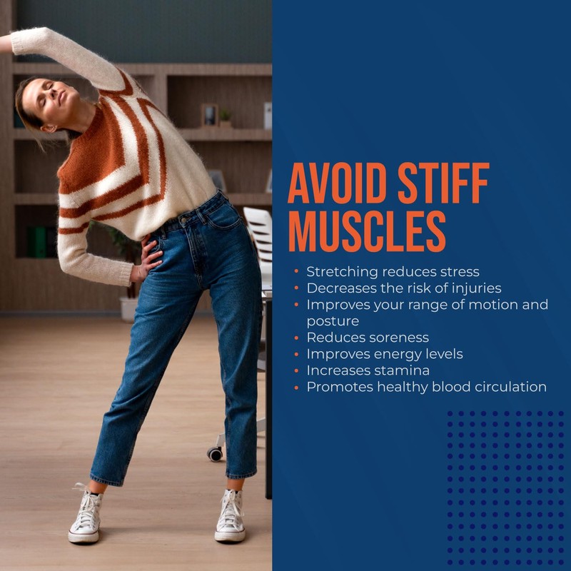 Stretch & Flex Poster Exercise for Workplace Guide Employees Employers