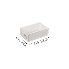 SHOWERORO Simple Elegant 2-pack Storage Boxes Stackable Storage Case Drawer for Desktop Cosmetics Office
