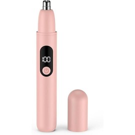Ear and Nose Hair Trimmer Professional Painless Eyebrow Trimmer for Men and Women Battery-Operated Dual-Edge Blades Built-in LED Light springtok - Color: Rose