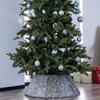 Silver Christmas Tree Skirt : Christmas Tree Collar Silver