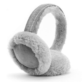 GNEGNI LIFE Classic Ear Muffs Women, Furry Warm Ear Warmers Faux Fur Ear Covers for Outdoor Running Kids Women and Men Gray S