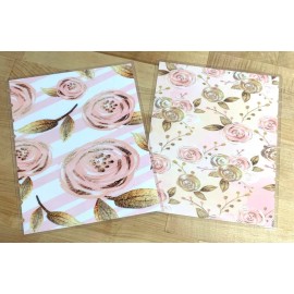 Handmade Pink and Gold Roses Cover Set 4 use w/ the Classic Happy Planner-