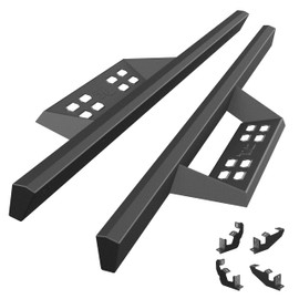 TAC Sniper Running Boards Compatible with 2021-2024 Ford Bronco 2 Door Truck Pickup 4" Drop Fine Texture Black Side Steps Nerf Bars Rock Slider Armor Off-Road Accessories (2pcs)